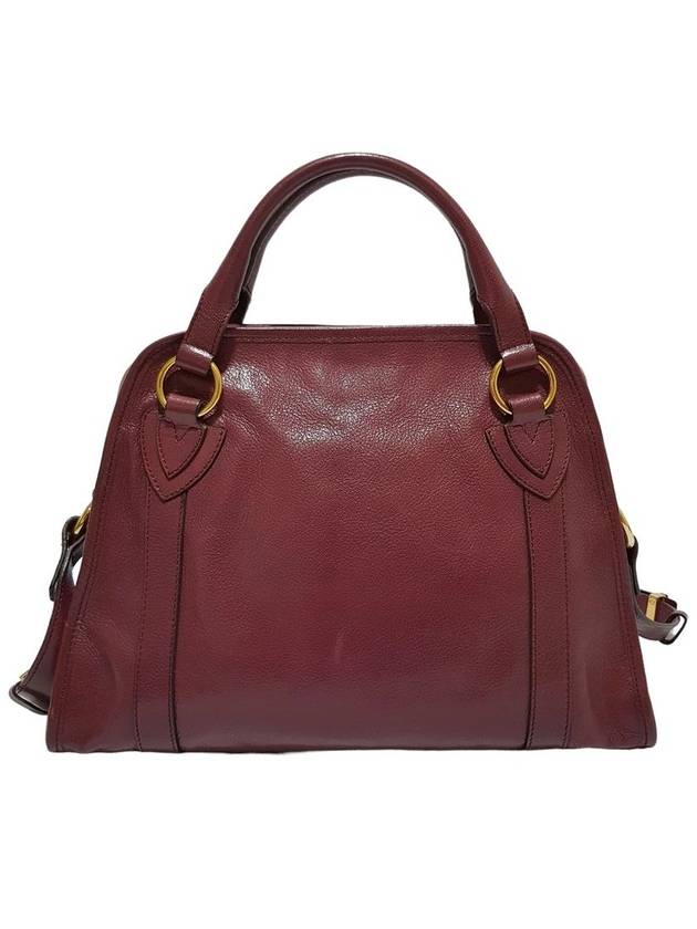 Women s Burgundy Leather Satchel Tote Bag Strap - MARC JACOBS - BALAAN 3