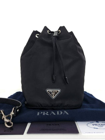 Nylon triangle logo pouch bag - PRADA - BALAAN 1