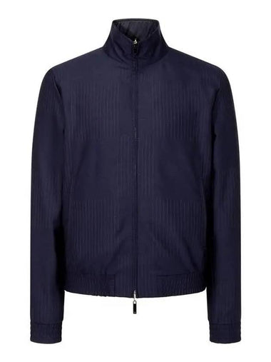 Men s Reversible High Neck Zip Up Jacket Navy - EMPORIO ARMANI - BALAAN 1