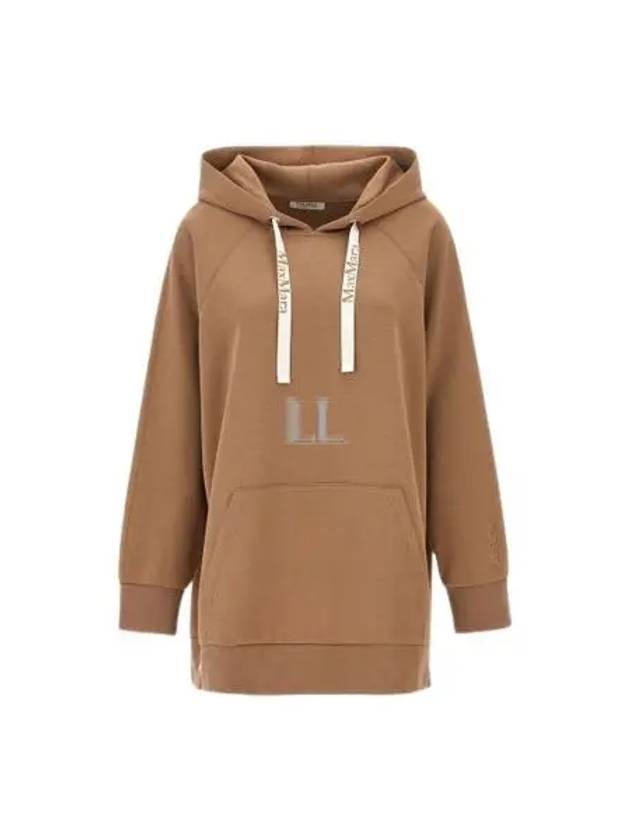 Ospite Embroidered Logo Hoodie Camel - MAX MARA - BALAAN 2