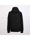 Wappen Patch Cotton Fleece Hoodie Black - STONE ISLAND - BALAAN 4