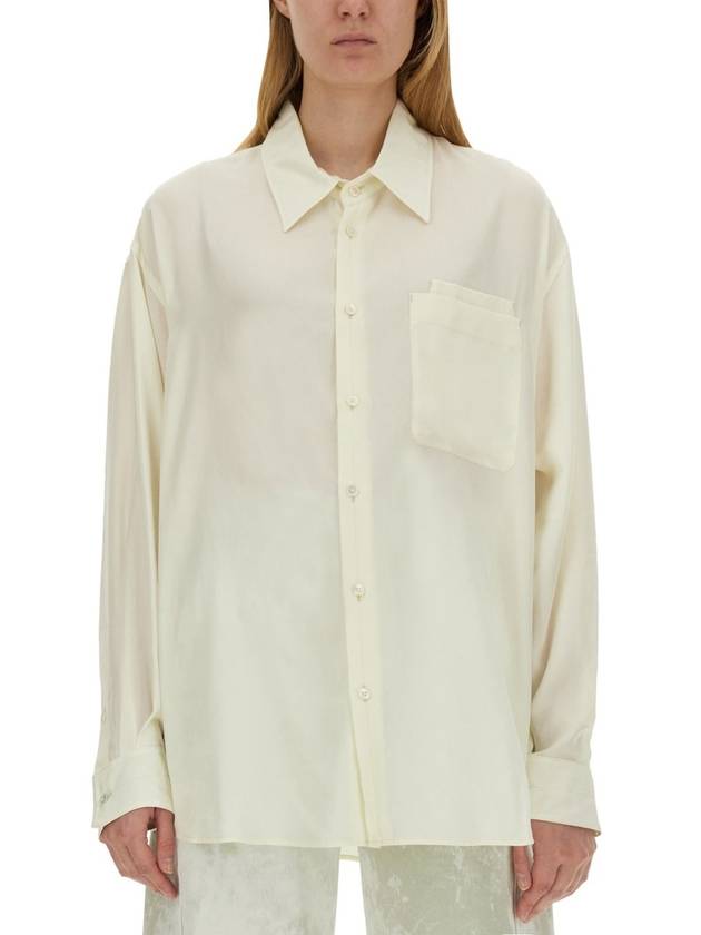 Double Pocket Long Sleeve Shirt White - LEMAIRE - BALAAN 2