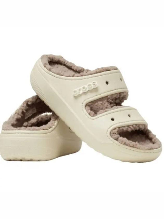 Classic Cozy Sandals Bone Mushroom Unisex 207446 2YC Fur Slippers Winter Fur Indoor Shoes 480889 - CROCS - BALAAN 1