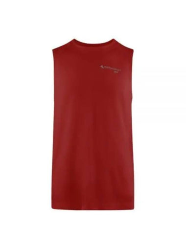 Men's Groa Technical Sleeveless Ruby Red - KLATTERMUSEN - BALAAN 1