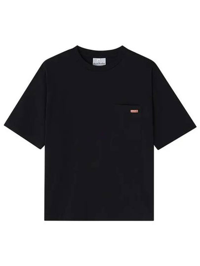 Logo Patch Short Sleeve T-Shirt Black - ACNE STUDIOS - BALAAN 2