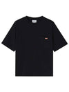 CL0219 BLACK Chest Pocket Label Short Sleeve Tee - ACNE STUDIOS - BALAAN 1