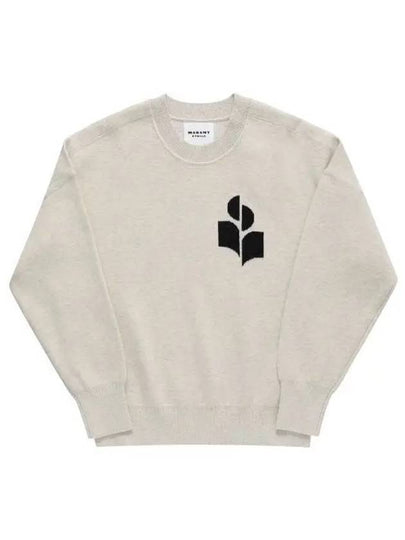 Logo Intarsia Crewneck Sweater Ecru - ISABEL MARANT - BALAAN 2