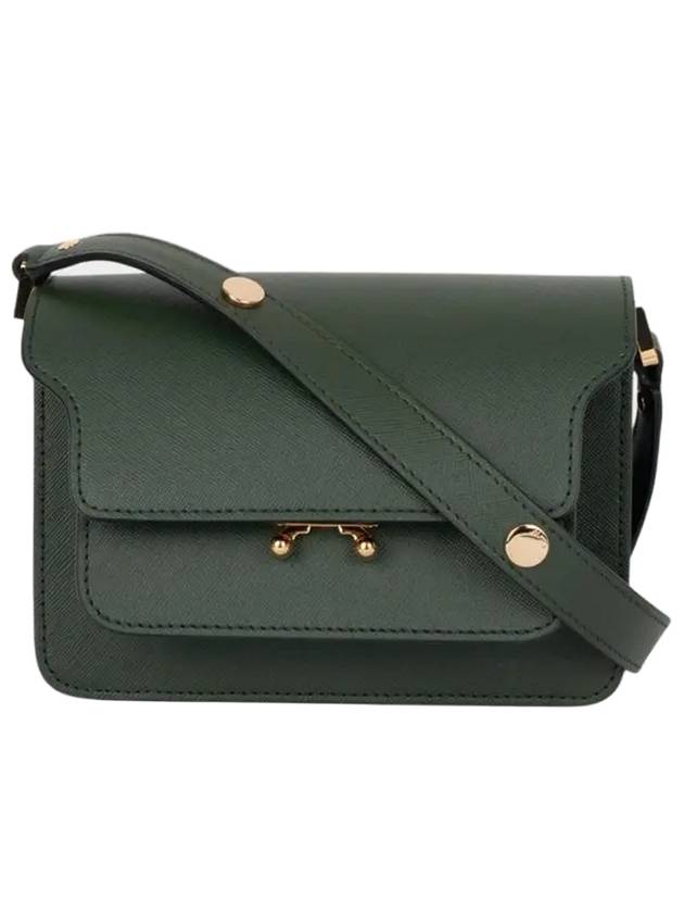 Saffiano Trunk Mini Shoulder Bag Olive Green - MARNI - BALAAN 1