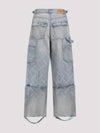 Bal Diagonal Allover Cargo Wide Jeans Blue - BALENCIAGA - BALAAN 6