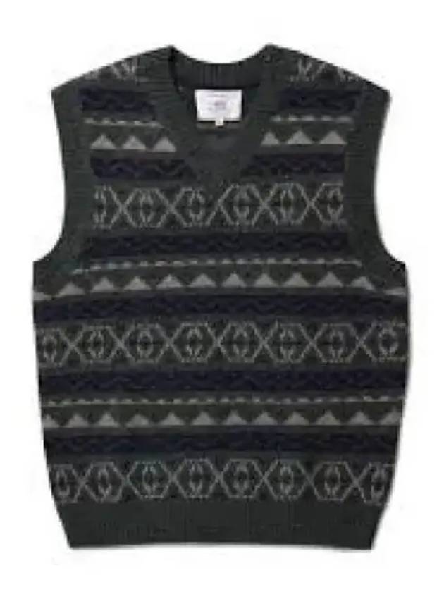 30 Points Fair Isle Cotton Blend Sweater Vest Blue - POLO RALPH LAUREN - BALAAN 1