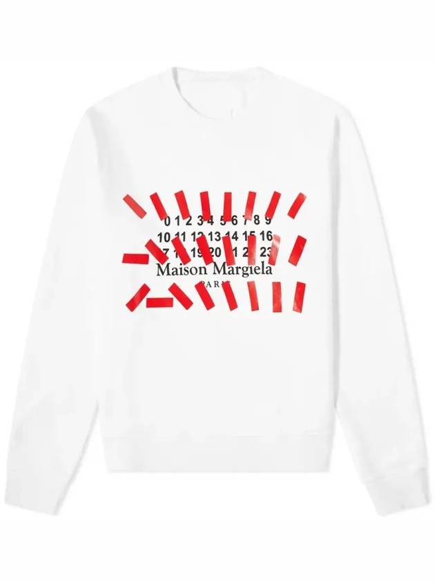 Numbering Graphic Logo Cotton Sweatshirt White - MAISON MARGIELA - BALAAN 3