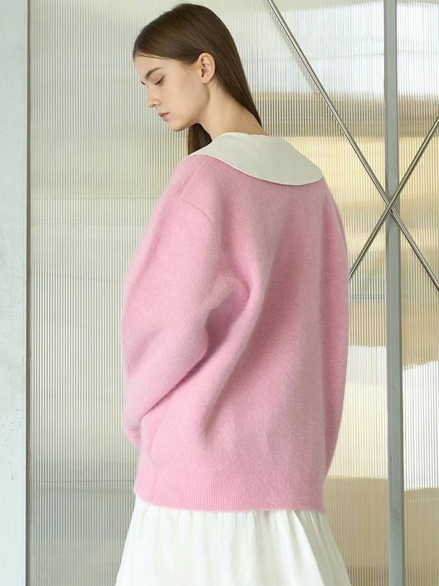 Angora Round Cardigan Pink - MITTE - BALAAN 5