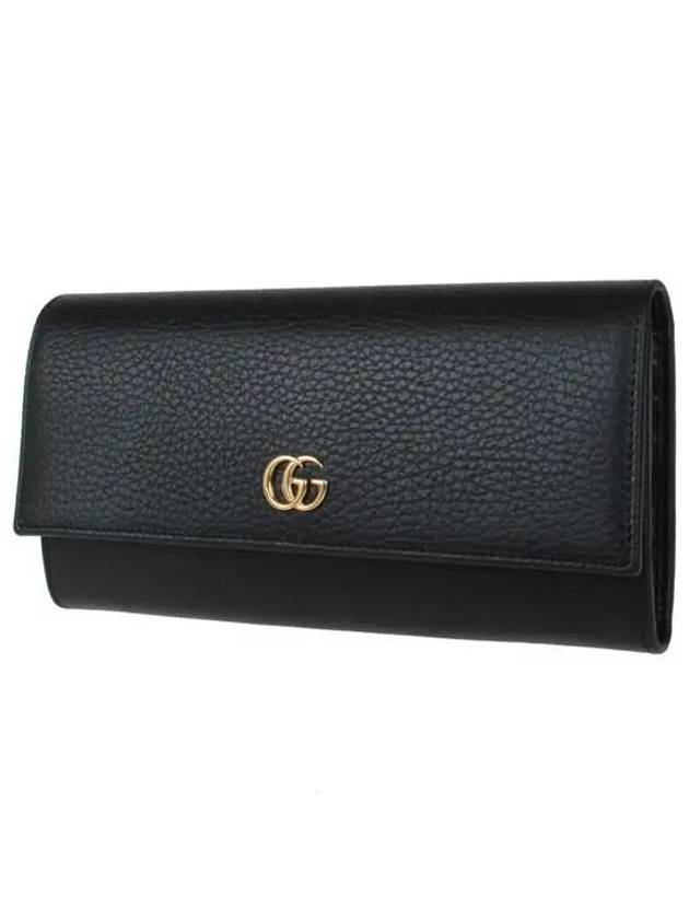 GG Marmont Continental Leather Long Wallet Black - GUCCI - BALAAN 3