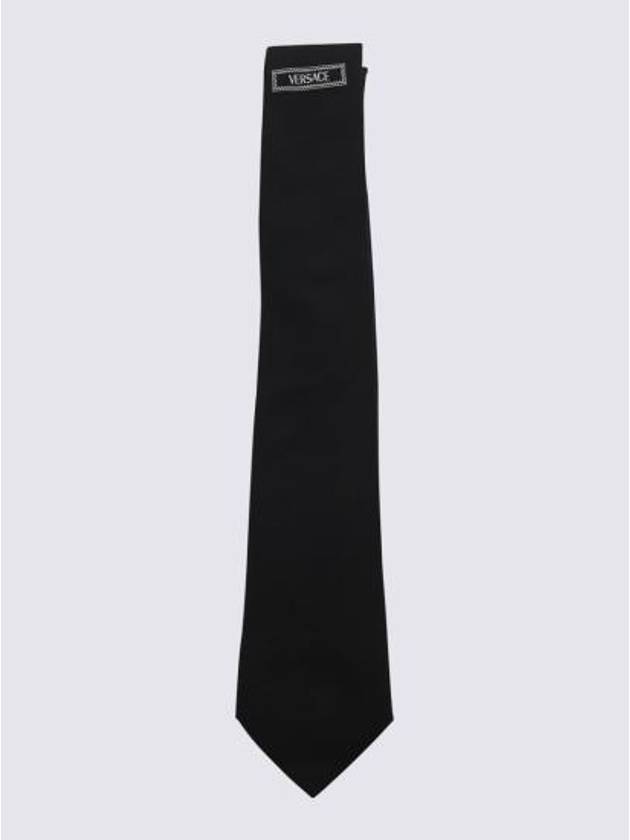 90s Logo Silk Tie Black - VERSACE - BALAAN 2