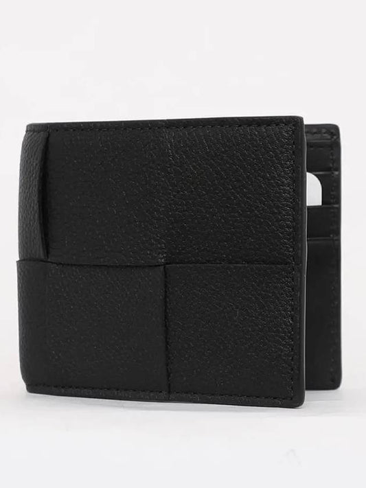 Cassette Bifold Half Wallet Black - BOTTEGA VENETA - BALAAN 2