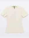 FF Viscose Short Sleeve Knit Top White - FENDI - BALAAN 2