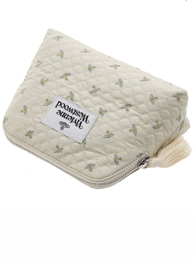 Logo Quilted Pouch Bag Beige - VIVIENNE WESTWOOD - BALAAN 5