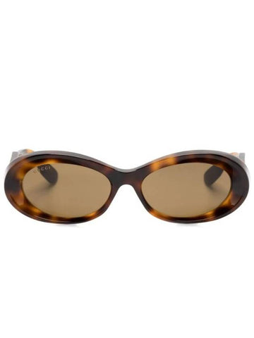 tortoiseshell oval frame sunglasses GG1527S - GUCCI - BALAAN 1