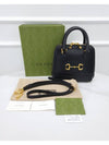 Horsebit 1955 Top Handle Mini Black 640716 - GUCCI - BALAAN 7