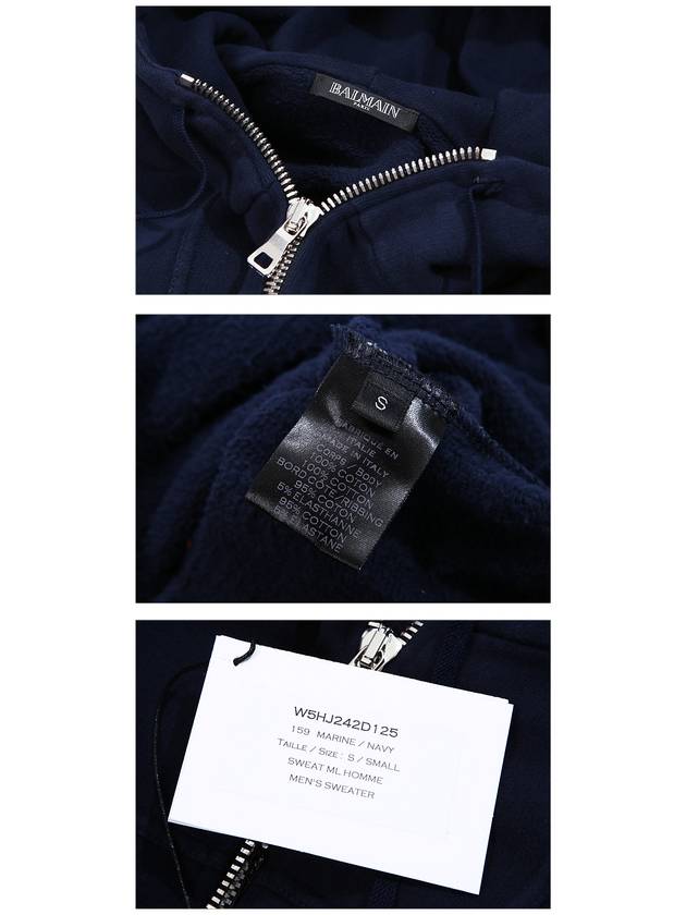 Cotton Hoodie Blue - BALMAIN - BALAAN 6