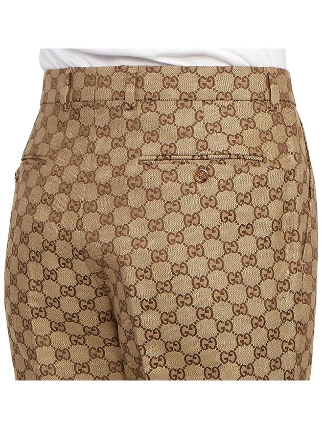 GG Supreme Linen Straight Pants Beige - GUCCI - BALAAN 11