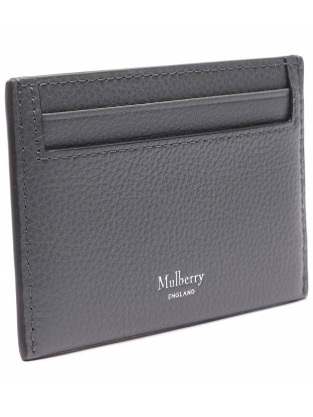 Continental Classic Small Grain Leather Card Wallet Charcoal - MULBERRY - BALAAN 4