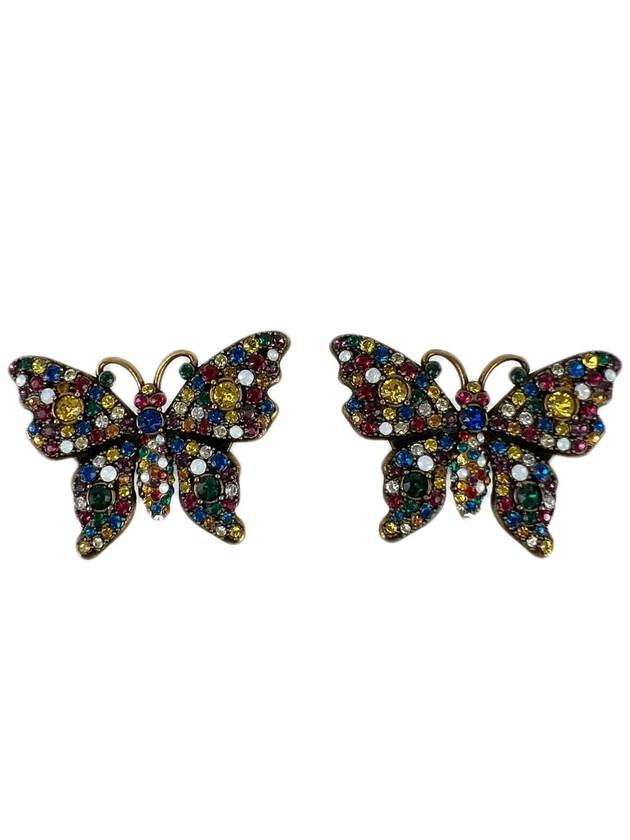 Crystal Stud Butterfly Earrings 503919 - GUCCI - BALAAN 1