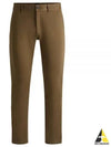 Slim Fit Stretch Cotton Satin Chino Straight Pants Open Green - HUGO BOSS - BALAAN 2