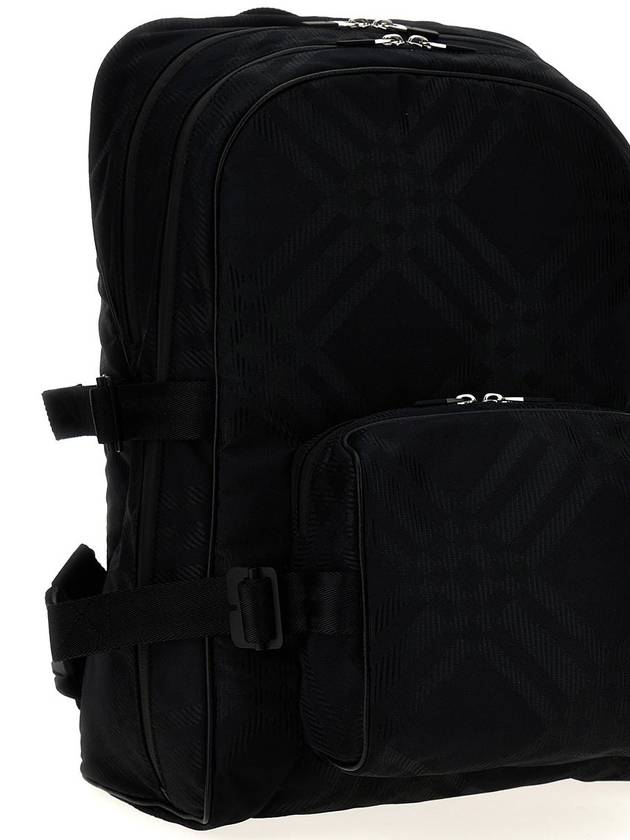 Check Print Jacquard Backpack Black - BURBERRY - BALAAN 4