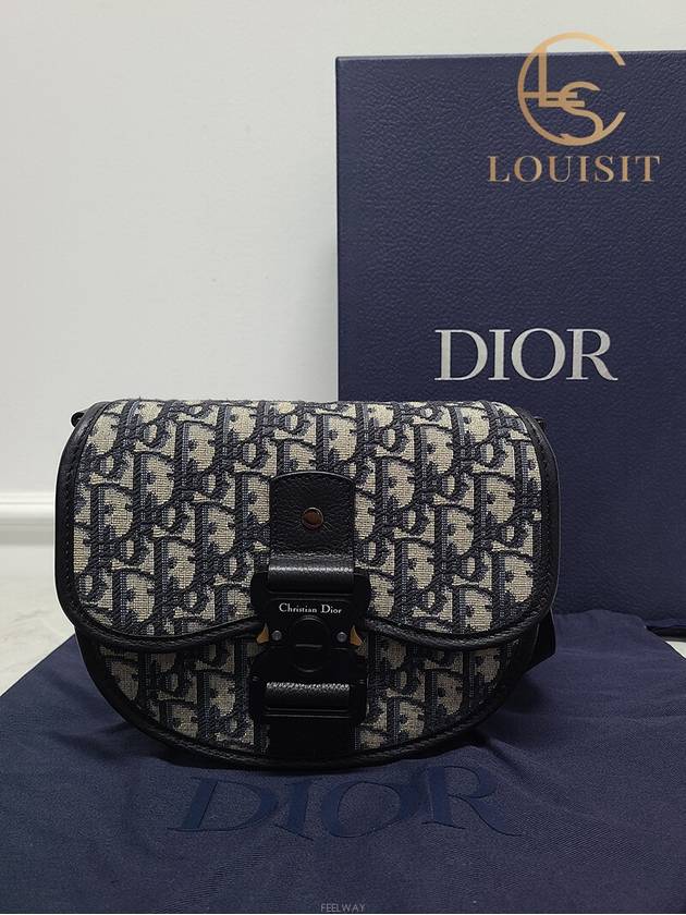 Used luxury goods Lewis It Beige Black Oblique Gallop Mini Strap Bag - DIOR - BALAAN 9