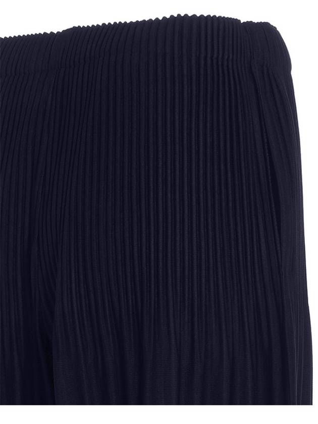 Tapered Pleated Straight Pants Navy - ISSEY MIYAKE - BALAAN 6