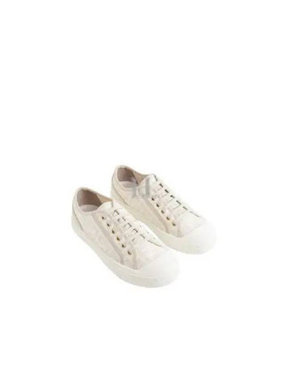 Domino FF Fabric Low Top Sneakers White - FENDI - BALAAN 2