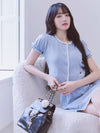 LACE HALF CARDIGAN SKY BLUE - ANOETIC - BALAAN 3