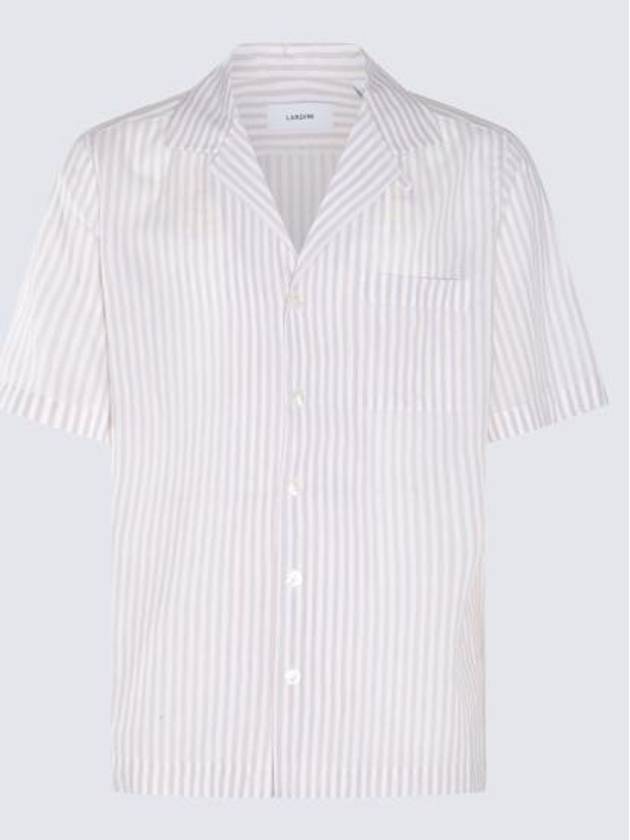 Short Sleeve Shirt EQKLOPEQC1799 100BE Free BEIGE WHITE - RVR LARDINI - BALAAN 1