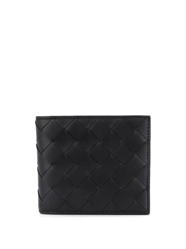 Intrecciato Leather Half Wallet Black - BOTTEGA VENETA - BALAAN 4