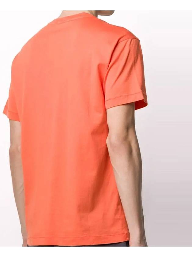 Logo Patch Short Sleeve T-Shirt Orange - STONE ISLAND - BALAAN 5