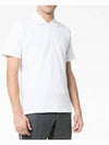 Men's Cotton Pique Center Bag Striped Short Sleeve Polo Shirt White - THOM BROWNE - BALAAN 3