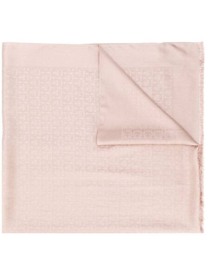 Gancini Jacquard Silk Wool Scarf Pink - SALVATORE FERRAGAMO - BALAAN 2