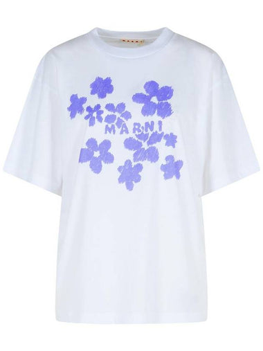 Marni White Cotton T-Shirt - MARNI - BALAAN 1