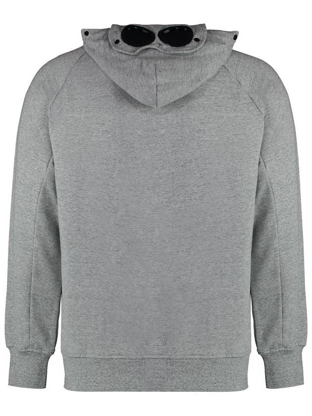 Diagonal Raised Fleece Goggle Hoodie Grey - CP COMPANY - BALAAN 3