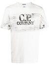 Logo Print Short Sleeve T-Shirt White - CP COMPANY - BALAAN.