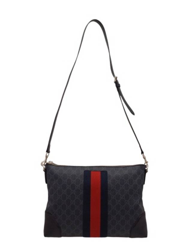 474139 GG Supreme Black Canvas Medium Messenger Bag - GUCCI - BALAAN 4