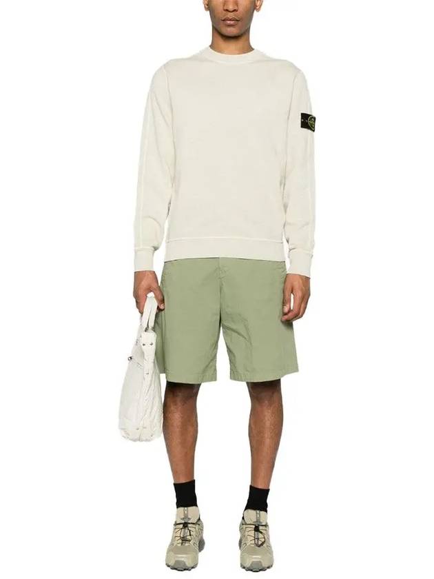 Logo Patch Crew Neck Sweatshirt Pistacchio - STONE ISLAND - BALAAN 2