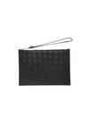 Intrecciato Bill Silver Clutch Bag Black - BOTTEGA VENETA - BALAAN 1