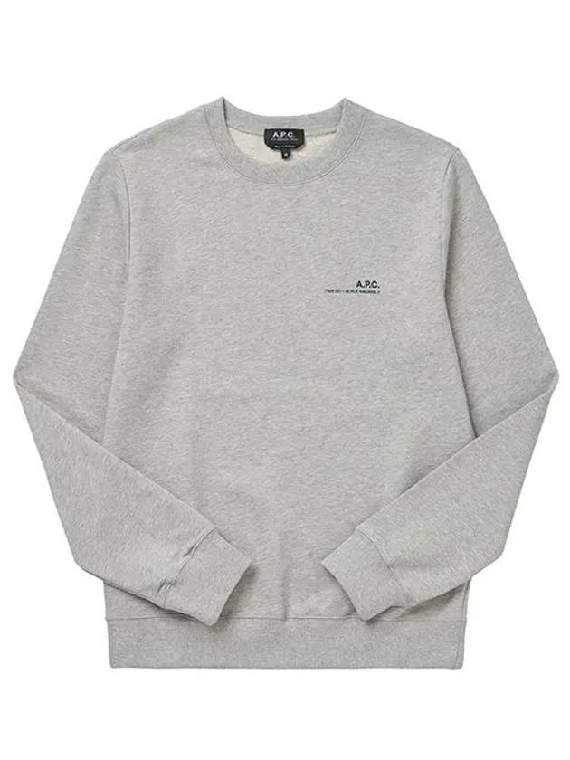 Item Logo Cotton Sweatshirt Grey - A.P.C. - BALAAN 3