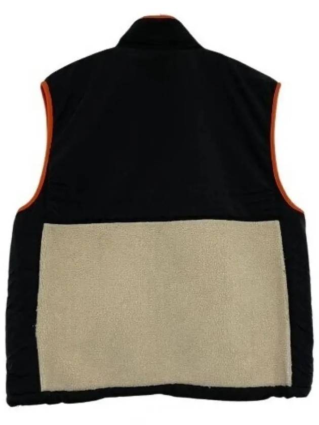 De Coeur Sherpa Hairy Fleece Nylon Canvas Vest Black White - AMI - BALAAN 6