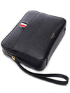 Tom Brown Logo Leather Clutch Black - THOM BROWNE - BALAAN 6