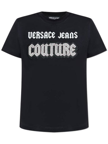 Versace Jeans Couture T-shirt With Logo, Women's, Black - VERSACE - BALAAN 1