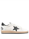 Ball Star Leather Heel Tab Low Sneakers White Black - GOLDEN GOOSE - BALAAN 2