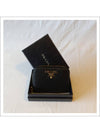 Metal Logo Saffiano Coin Card Wallet Black - PRADA - BALAAN 8